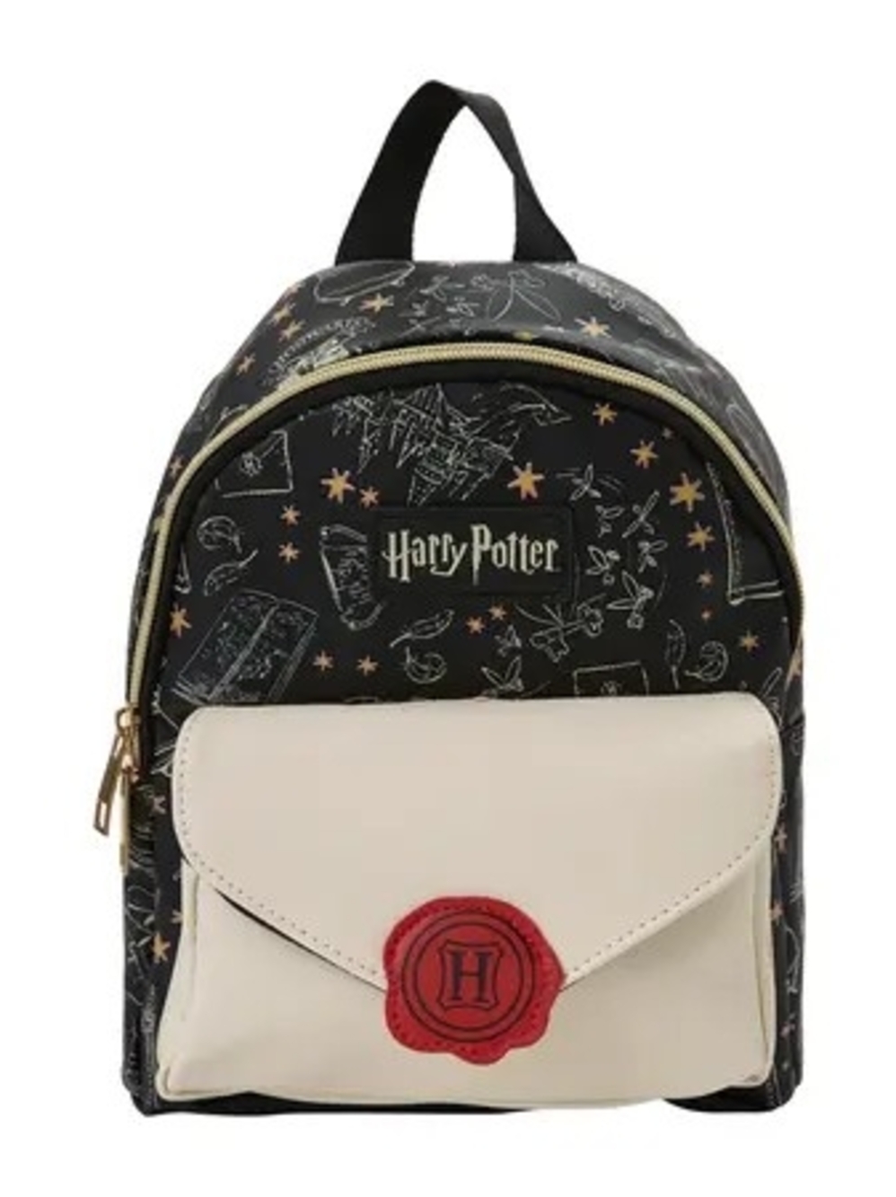 Warner Bros. Harry Potter Black & Cream Mini Backpack